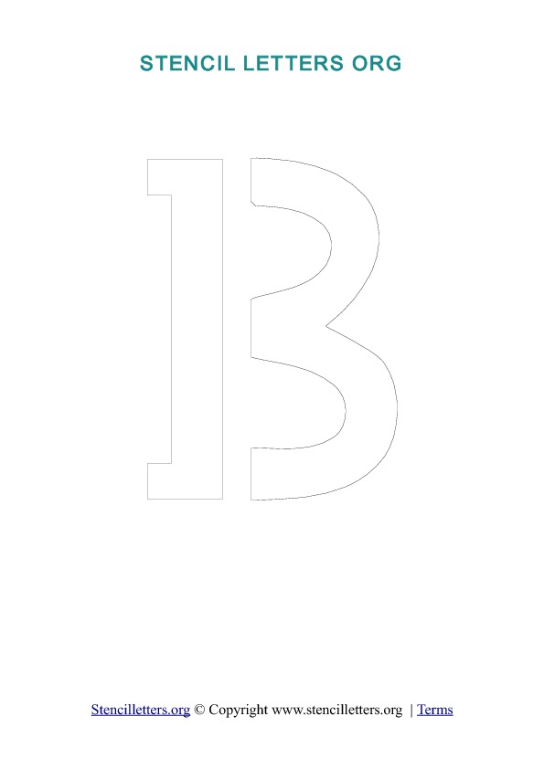 PDF Stencil Template Outline B PDF Stencil Template Outline B