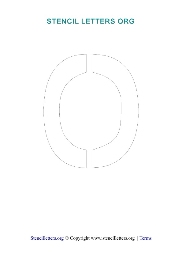 PDF Stencil Template Outline O PDF Stencil Template Outline O