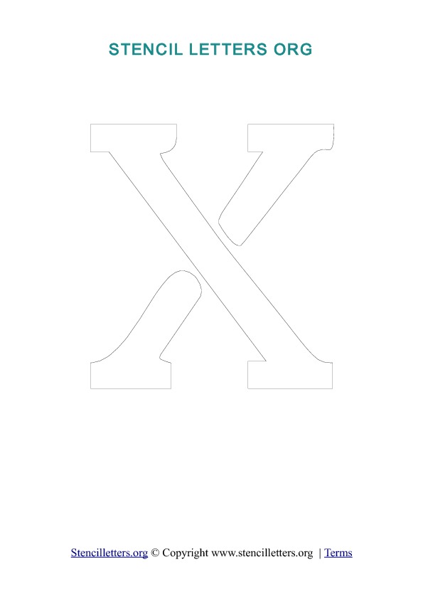 PDF Stencil Template Outline X PDF Stencil Template Outline X