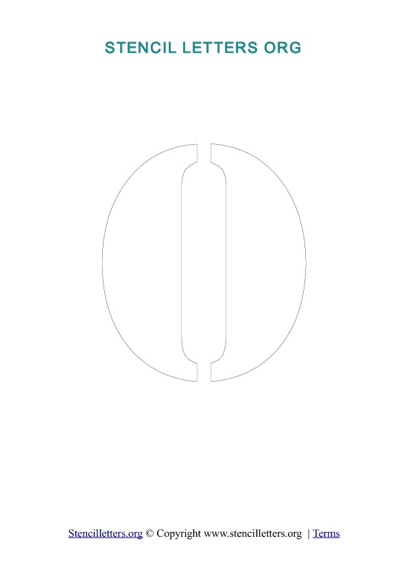 PDF Stencil Template Outline O