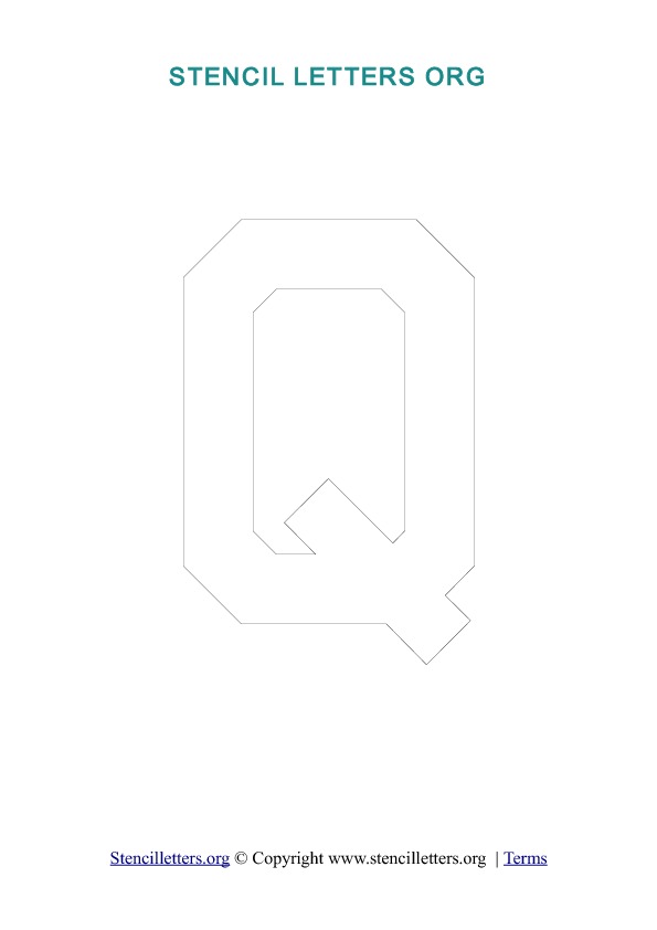 PDF Stencil Template Outline Q