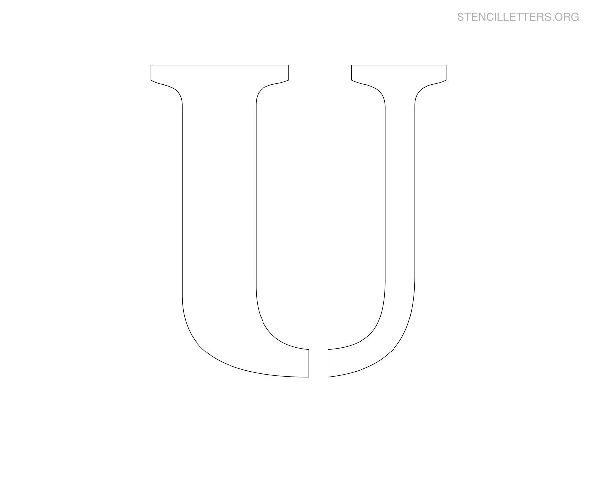Stencil Letter Large U Stencil Letter Large U