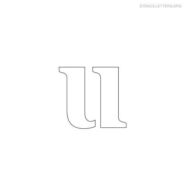 Stencil Letter Lowercase U Stencil Letter Lowercase U