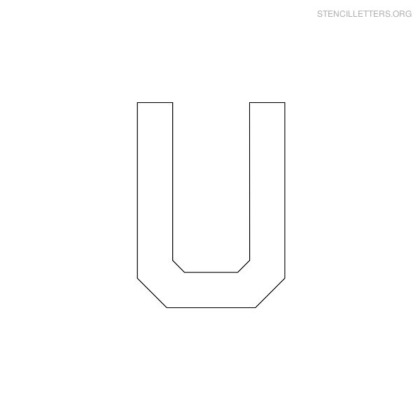 Stencil Letter Military U Stencil Letter Military U