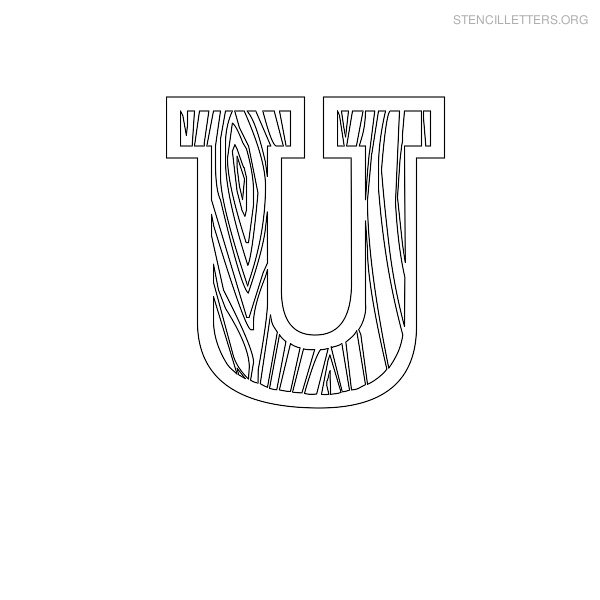 Stencil Letter Wooden U Stencil Letter Wooden U