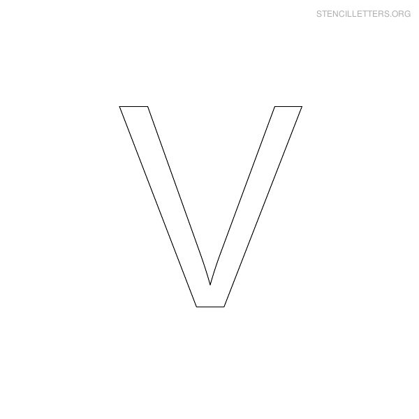 Stencil Letters V