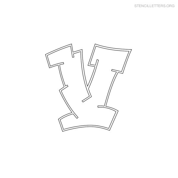 Stencil Letter Graffiti V Stencil Letter Graffiti V