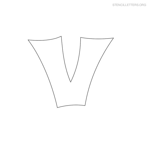Stencil Letter Japanese V Stencil Letter Japanese V