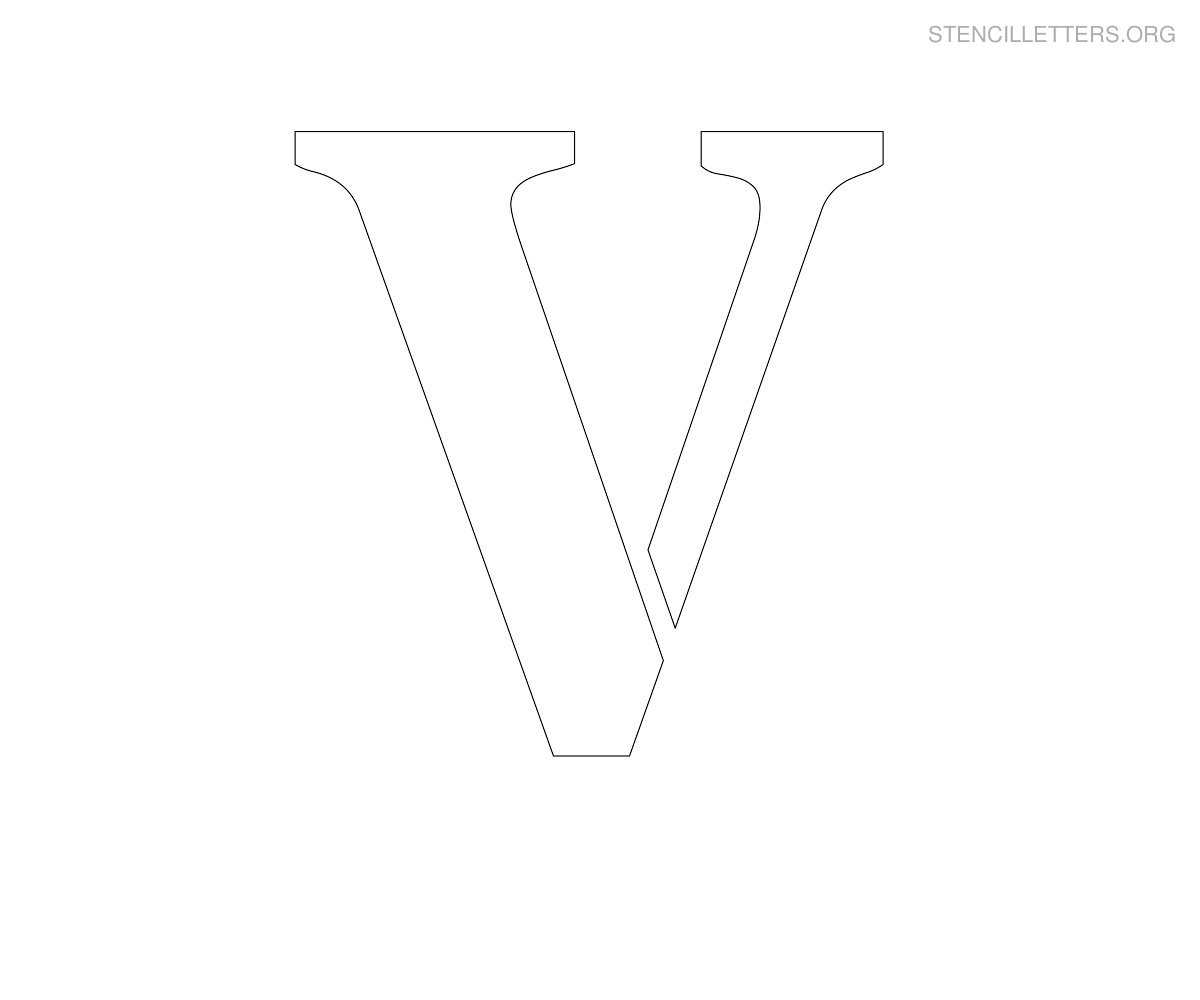 Stencil Letter Large V Stencil Letter Large V