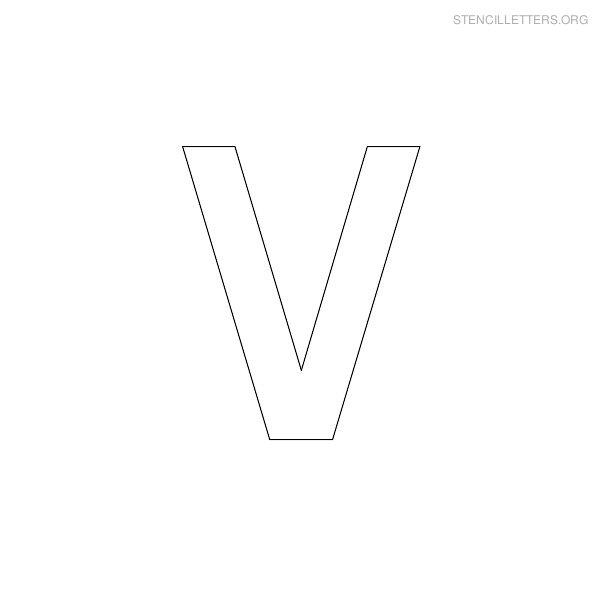 Stencil Letter Military V Stencil Letter Military V