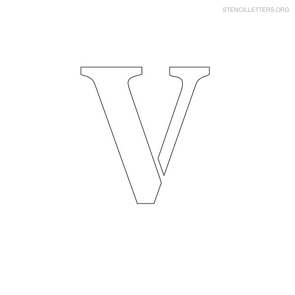 Stencil Letter Uppercase V Stencil Letter Uppercase V