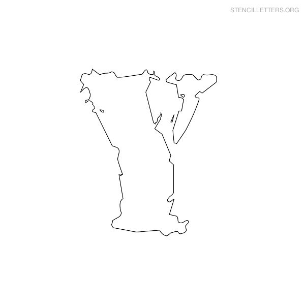 Stencil Letter Bubble Y